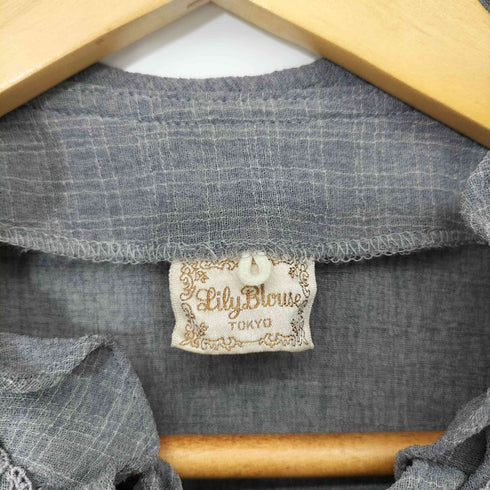 Lily Blouse TOKYO レース エンブロイダリー 袖フリル シャツ レディース 9~11号