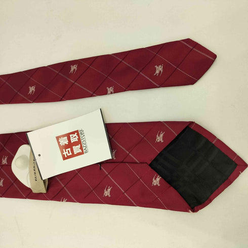 バーバリー BURBERRY ホース 総柄 チェック ネクタイ メンズ