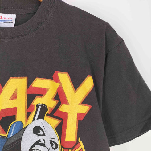 ヘインズ Hanes OZZY OSBOURNE CRAZY キャラクターオマージュ 両面プリント グラフィック 半袖クルーネックTシャツ メンズ import:L