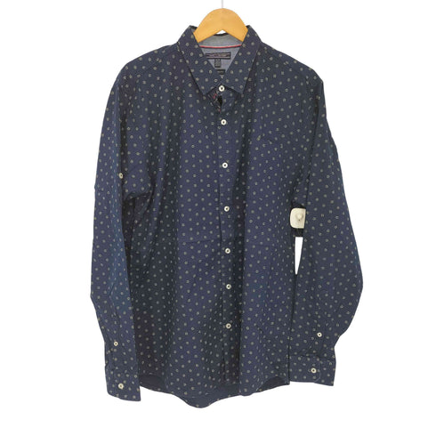 トミーヒルフィガー TOMMY HILFIGER 小紋柄 シャツ custom fit メンズ import:XL