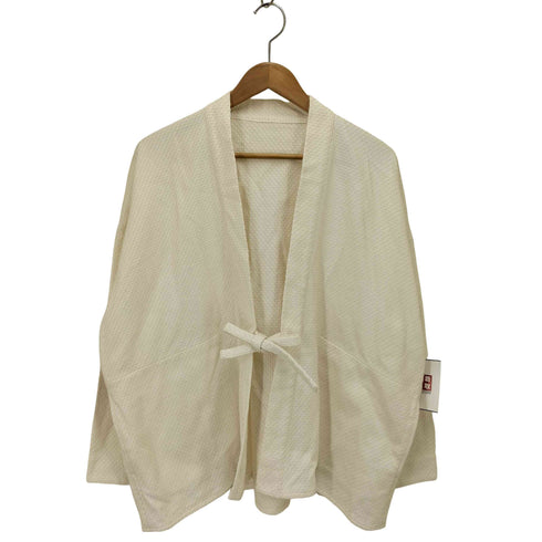 ウナギノネドコ うなぎの寝床 HAORI SHORT 刺子花織 白/白 レディース M-L