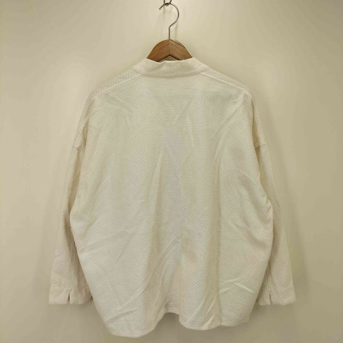 ウナギノネドコ うなぎの寝床 HAORI SHORT 刺子花織 白/白 レディース M-L