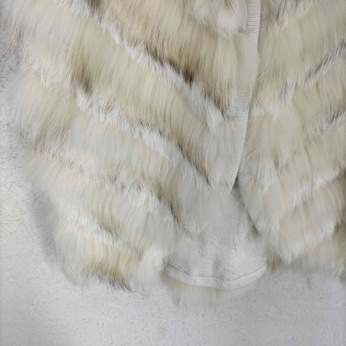ビーシービージーマックスアズリア BCBG MAXAZRIA real fur リアルファーニット切替ベスト レディース XXS