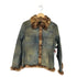fur ファー切替レザートラッカージャケット レディース L