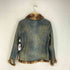 fur ファー切替レザートラッカージャケット レディース L