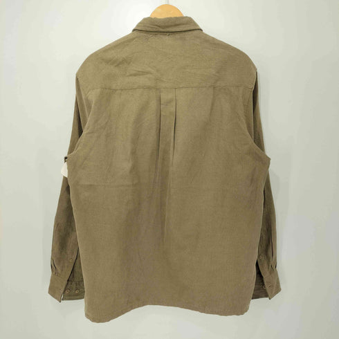 クラフトアンドバロー Croft&Barrow 00s ボックスフィット ポリエステル100 ワークシャツ メンズ import:M
