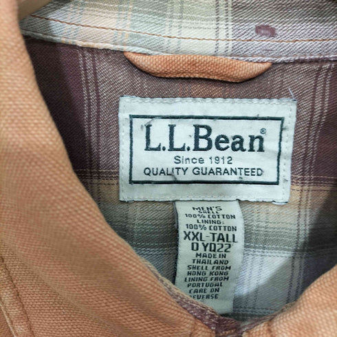 エルエルビーン L.L.Bean 90s 裏地チェック ダック ワークジャケット メンズ XXL-TALL