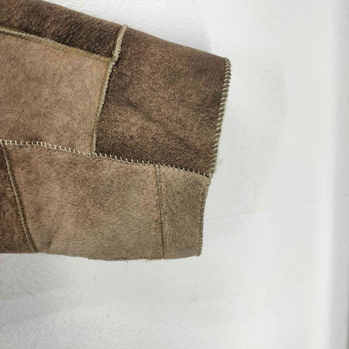 real leather 襟ファーリアルレザームートンジャケット レディース