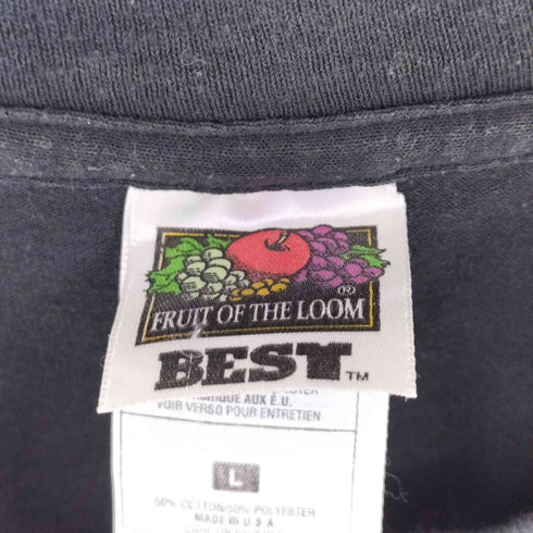 フルーツオブザルーム FRUIT OF THE LOOM 90S USA製 胸ワンポイント 企業ロゴTシャツ メンズ L