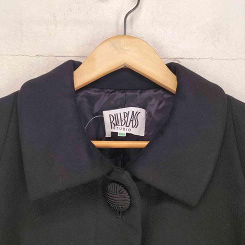 ビルブラス BILL BLASS pure cashmere カシミヤ100比翼ステンカラーコート レディース 9A3