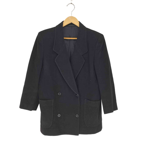 バーバリーズ BURBERRYS cashmere カシミヤ混ダブルブレストテーラードジャケット レディース 7AR