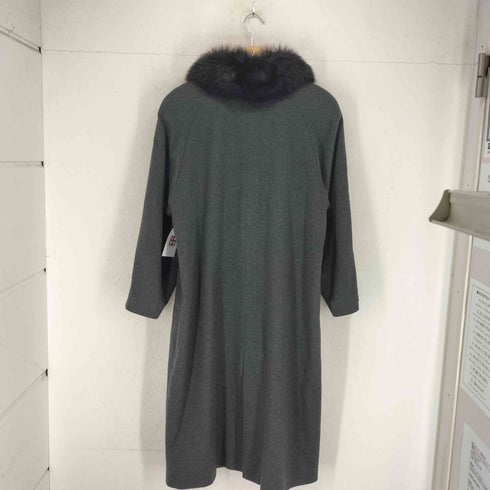 ベルタボーノ BELTA BUONO pure cashmere カシミヤ100襟ファー比翼ステンカラーコート レディース 11