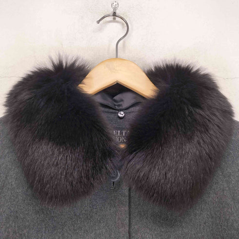 ベルタボーノ BELTA BUONO pure cashmere カシミヤ100襟ファー比翼ステンカラーコート レディース 11