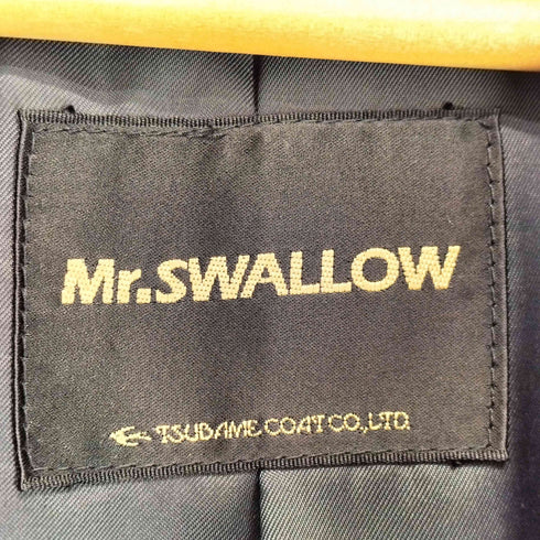 Mr.SWALLOW pure cashmere カシミヤ100 比翼ステンカラーコート メンズ 92A5