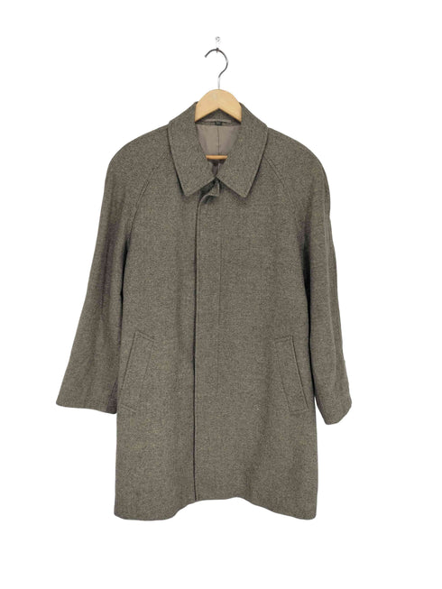 WIND ARMOR pure cashmere カシミヤ100比翼ステンカラーハーフコート メンズ LL