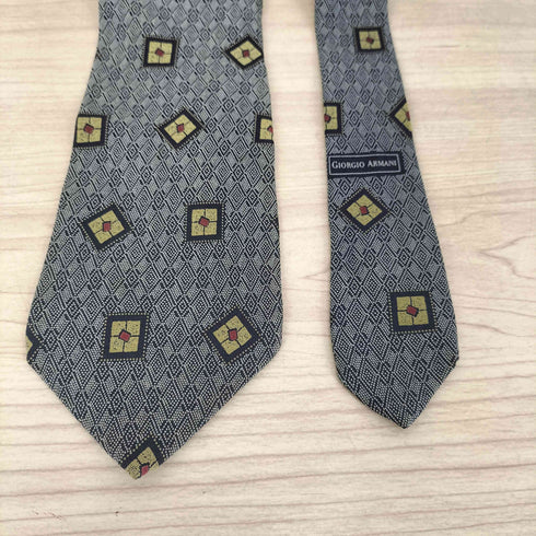 ジョルジオアルマーニ Giorgio Armani CRAVATTE 総柄シルクネクタイ メンズ