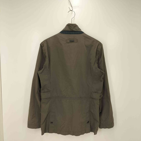 ヘンリーコットンズ Henry Cottons 比翼ジップ チンスト マルチポケット ワーク ジャケット 裏地チェック メンズ EUR:46