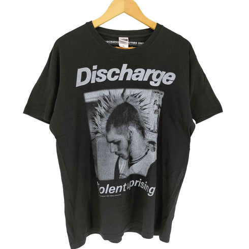 fuudobrain フロントプリントクルーネックバンドTシャツ メンズ XL