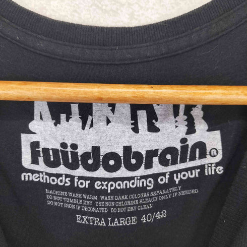 FUUDOBRAIN フロントプリントクルーネックTシャツ メンズ XL