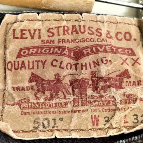 リーバイス Levis 00S メキシコ製 501 後染めブラック デニムパンツ メンズ W30/L32