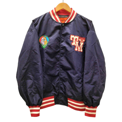トイマシーン TOY MACHINE TM & EYE STADIUM JACKET 両面刺繍 ナイロン バーシティ スタジアム ジャケット スタジャン メンズ JPN:M