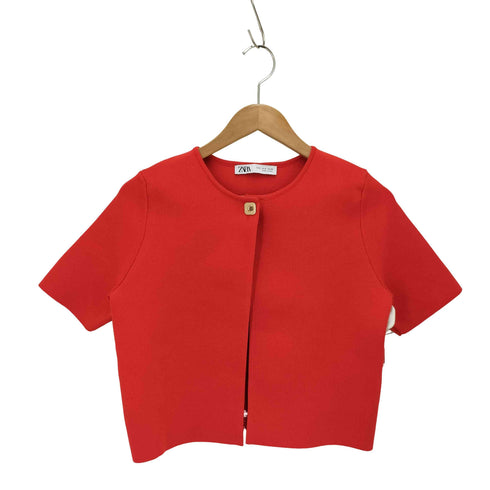 ザラ ZARA クロップドニットカーディガン レディース import:S