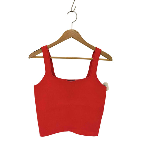ザラ ZARA スクエアネック リブ タンクトップ レディース import:M