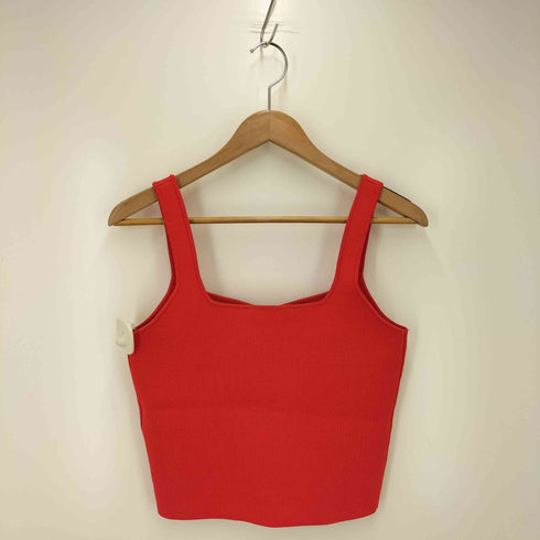 ザラ ZARA スクエアネック リブ タンクトップ レディース import:M
