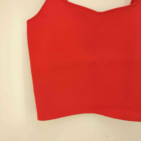 ザラ ZARA スクエアネック リブ タンクトップ レディース import:M