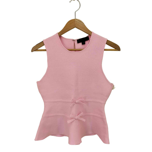ザラ ZARA リボン付きペプラムニットトップス レディース import:S