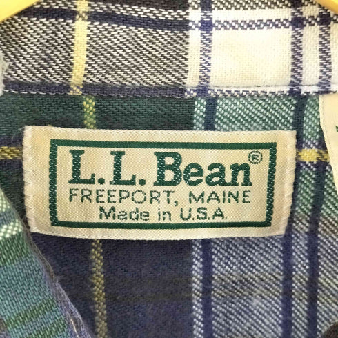 エルエルビーン L.L.Bean 80-90S USA製 チェックシャツ メンズ M