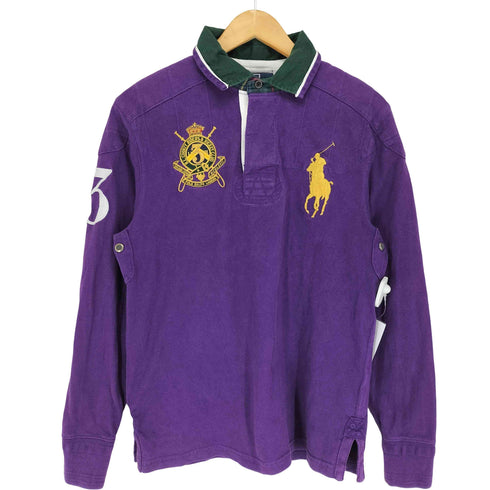 ポロバイラルフローレン Polo by RALPH LAUREN 90S CUSTOM FIT ビッグポニー エンブレム刺繍 ナンバリング ラガーシャツ メンズ import:M