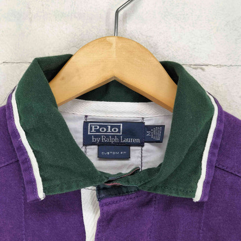 ポロバイラルフローレン Polo by RALPH LAUREN 90S CUSTOM FIT ビッグポニー エンブレム刺繍 ナンバリング ラガーシャツ メンズ import:M