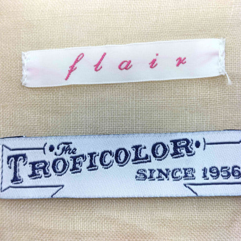 flair リネン100 スタンドカラー サファリシャツ レディース JPN:L