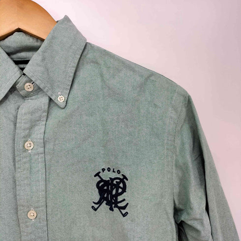 ラルフローレン RALPH LAUREN CUSTOM FIT POLO刺繍 ボタンダウン オックスフォード シャツ メンズ import:S