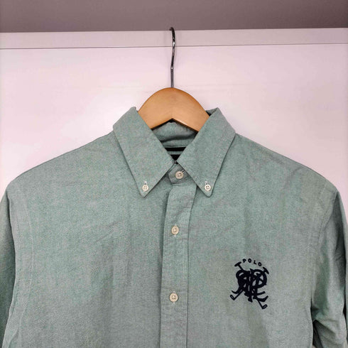 ラルフローレン RALPH LAUREN CUSTOM FIT POLO刺繍 ボタンダウン オックスフォード シャツ メンズ import:S
