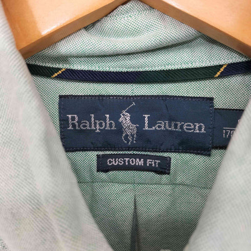ラルフローレン RALPH LAUREN CUSTOM FIT POLO刺繍 ボタンダウン オックスフォード シャツ メンズ import:S