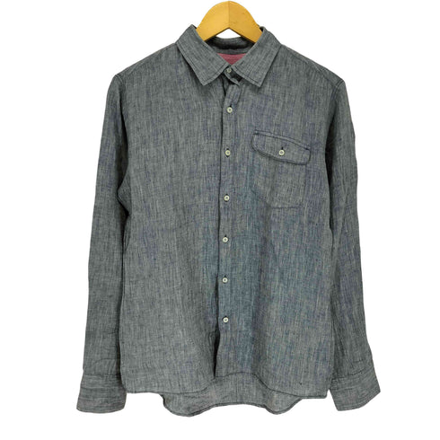 ニーキューイチニーキューゴーオム 291295=HOMME リネン100 1ポケットシャツ メンズ 2