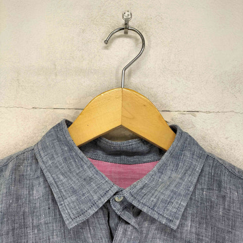 ニーキューイチニーキューゴーオム 291295=HOMME リネン100 1ポケットシャツ メンズ 2