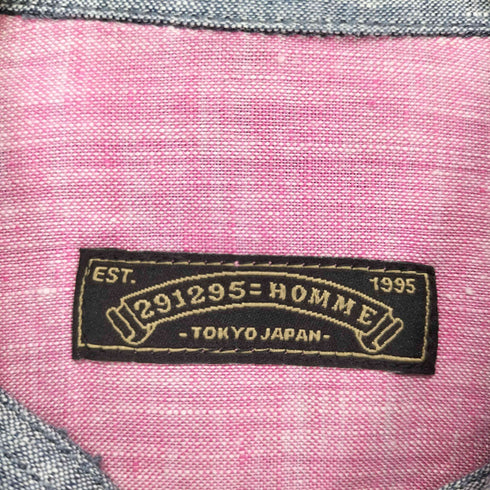 ニーキューイチニーキューゴーオム 291295=HOMME リネン100 1ポケットシャツ メンズ 2