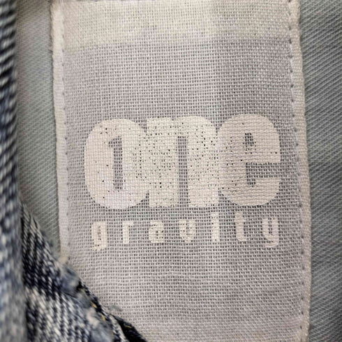 ワングラビティ one gravity タタキ加工 デニムトラッカージャケット Y2K メンズ