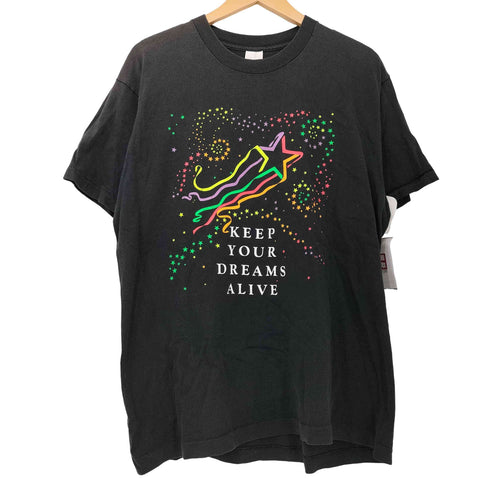 フルーツオブザルーム FRUIT OF THE LOOM 90s カナダ製 裾/袖シングル KEEP YOUR DREAMS ALIVE Tシャツ メンズ import:XL