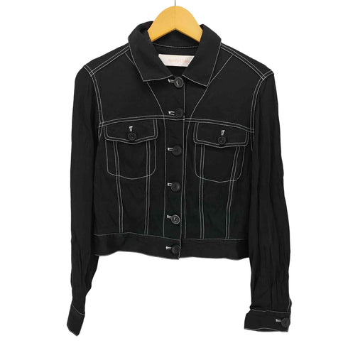 シーバイクロエ SEE BY CHLOE ステッチデザイン クロップドジャケット レディース FR:38