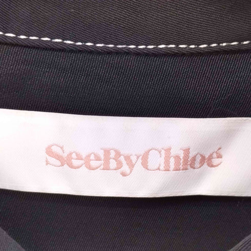 シーバイクロエ SEE BY CHLOE ステッチデザイン クロップドジャケット レディース FR:38