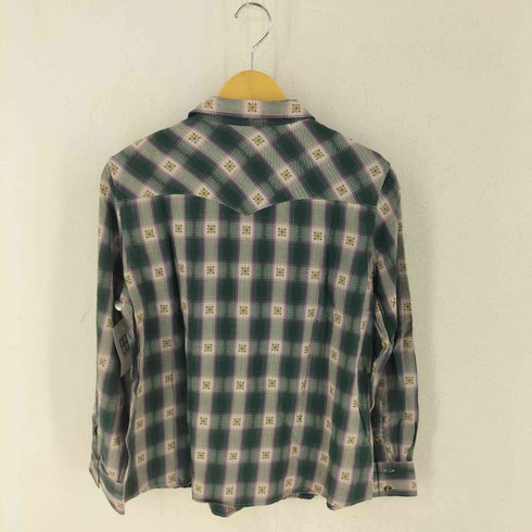 エディーバウアー Eddie Bauer アザミ モチーフ チェックシャツ レディース PL
