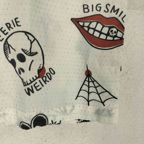 ウィアード WEIRDO 総柄 スカル タトゥー アメトラ アロハ シャツ メンズ import:M