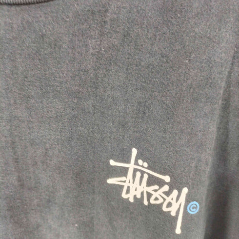 ステューシー Stussy 90s 紺タグ ロゴプリント ロングスリーブ カットソー メンズ L