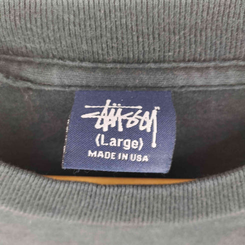 ステューシー Stussy 90s 紺タグ ロゴプリント ロングスリーブ カットソー メンズ L