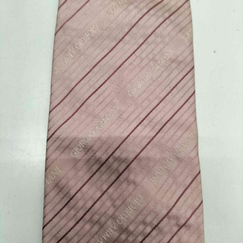 ジョルジオアルマーニ Giorgio Armani MADE IN ITALY SILK 100% イタリア製 レジメンタル ストライプ シルク ネクタイ メンズ