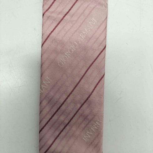 ジョルジオアルマーニ Giorgio Armani MADE IN ITALY SILK 100% イタリア製 レジメンタル ストライプ シルク ネクタイ メンズ